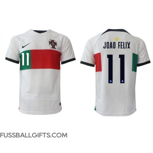 Portugal Joao Felix #11 Fußballbekleidung Auswärtstrikot WM 2022 Kurzarm